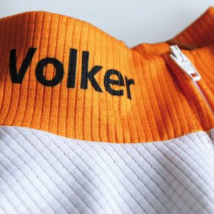 Radtrikot - Kragen und Reißverschluss - Aufschrift "Volker"