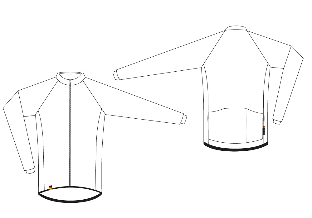 Long-Sleeve Jersey Sectional View