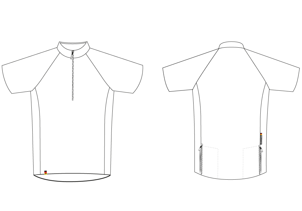 Bike Shirt for MTB & Leisure Cyclists Sectional View