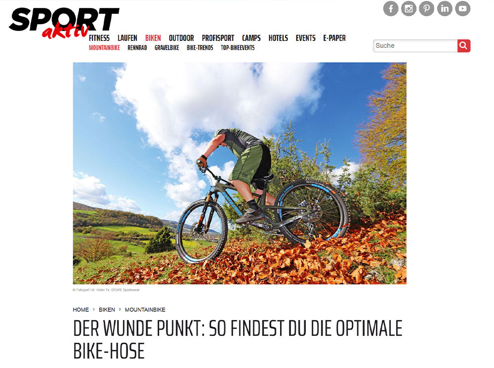 Interview bei Sportaktiv - die optimale Bike-Hose