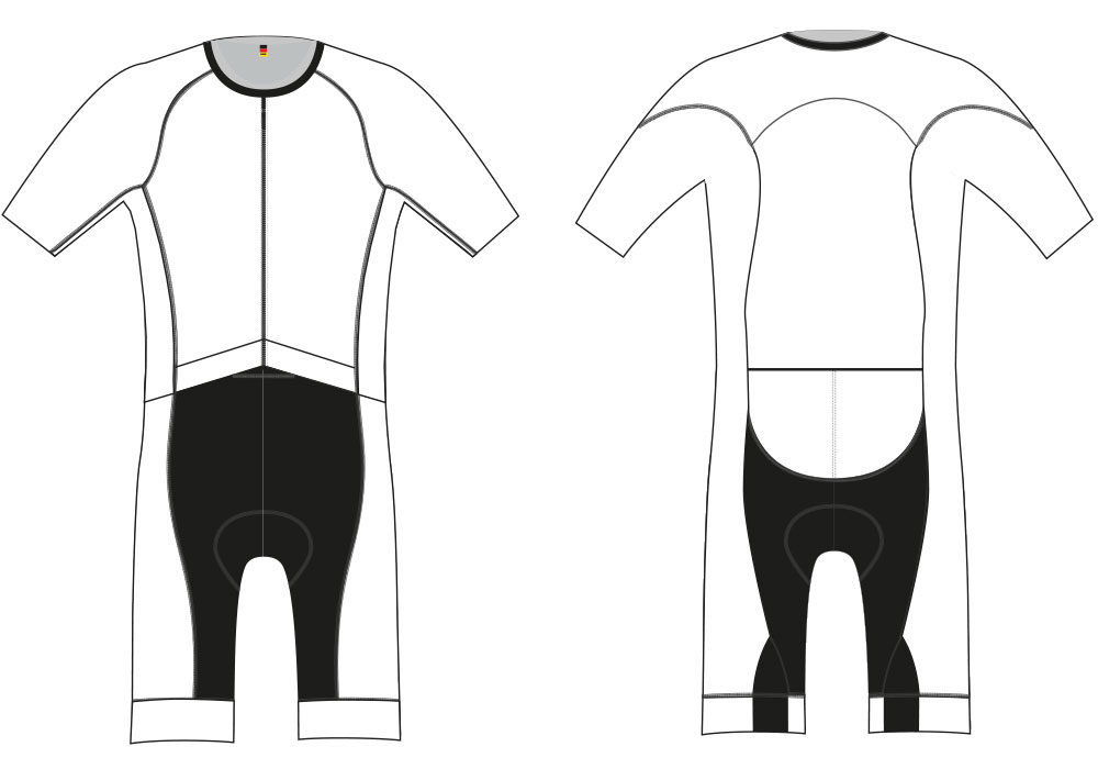 ProSeries Aero Cycling Suit sectional view