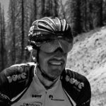 Ultra-Cyclist Stefan Schlegel, schwarz-weiß-Porträt