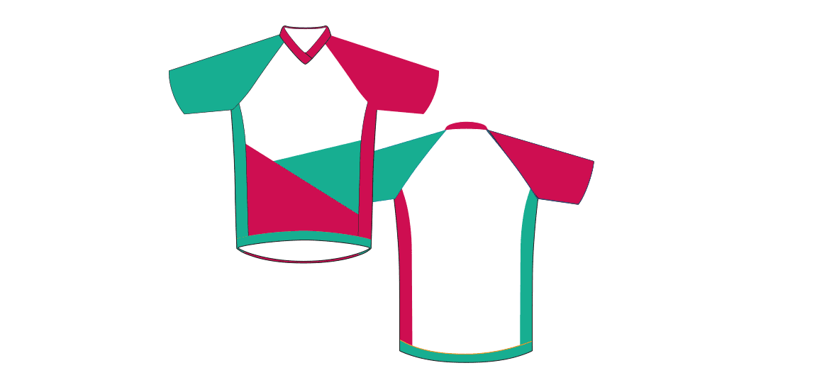 Dowe Sportswear - Designvorlage für Trikots - grün-ror-weiß