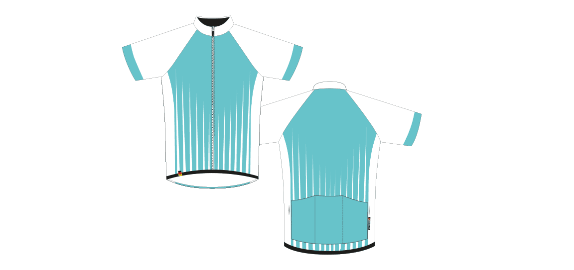 Dowe Sportswear - Designvorlage für Trikots - blau-weiß