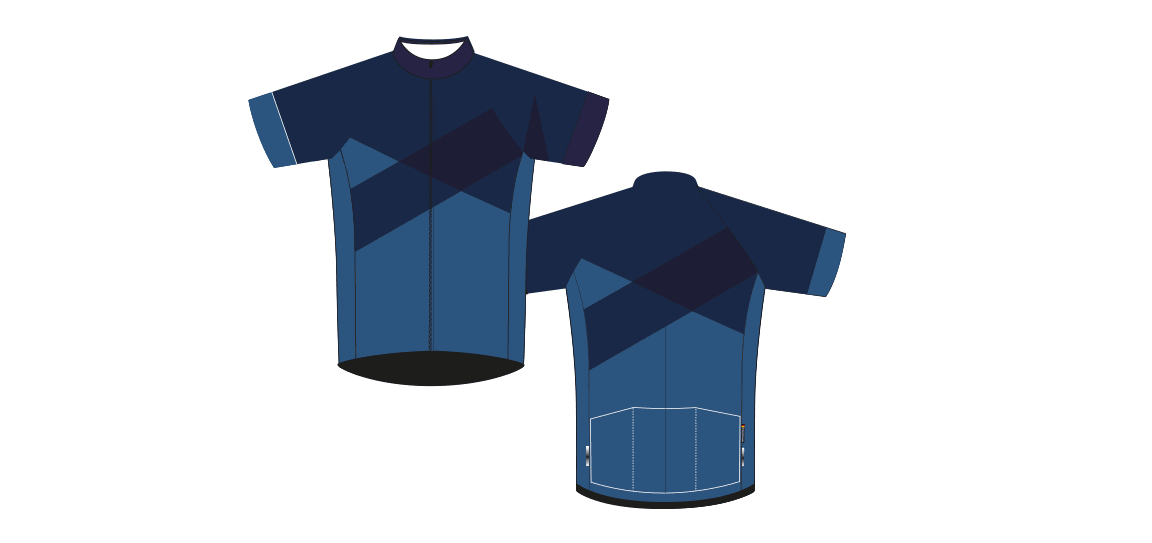 Dowe Sportswear - Designvorlage für Trikots - blautöne