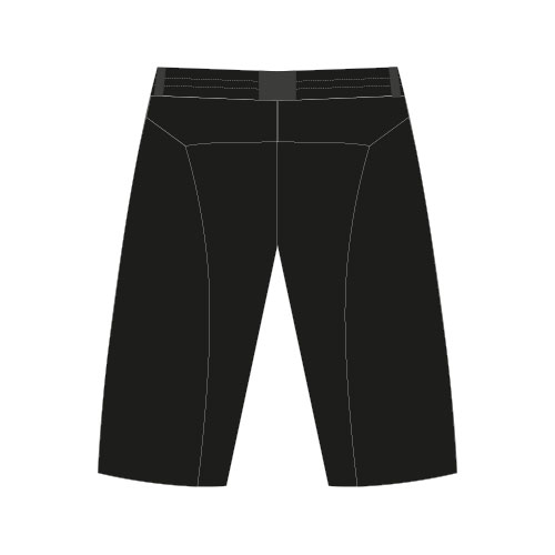 AlbGold Trophy Kurze Hosen für MTB-Radler, schwarz Rückseite