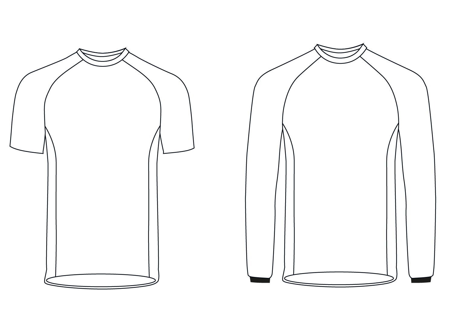 Schnittbild MTB-Enduro-Racs Shirt DOWE Sportswear