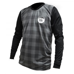 DOWE MTB/Enduro Jersey Gravity Jersey Grey Checkered