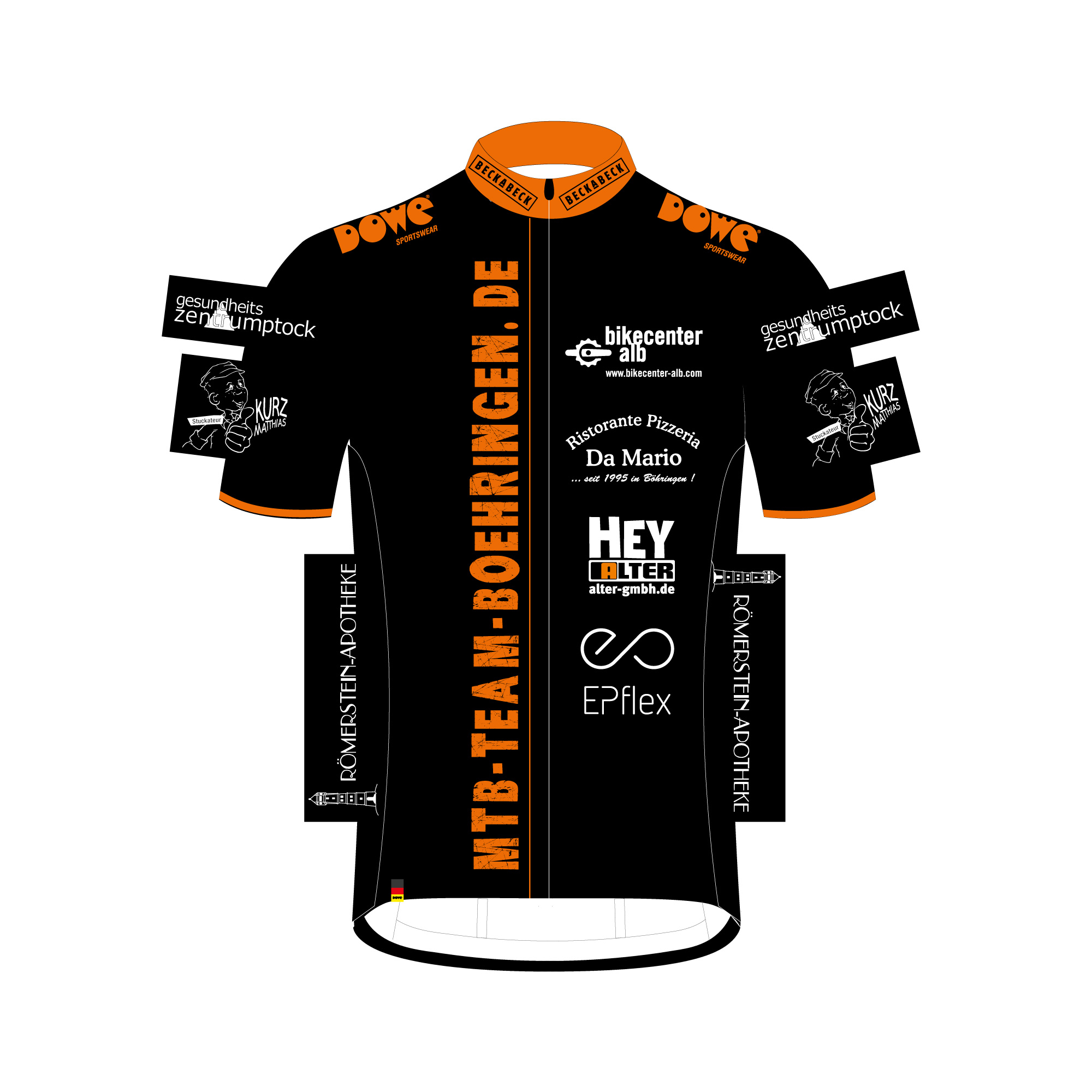 DOWE-Sportswear-Kurazrm_Trikot_front